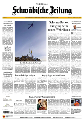 Cover of Schwaebische Zeitung (Alb-Donau)
