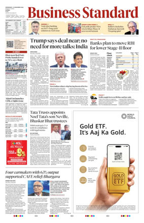 Cover of Business Standard