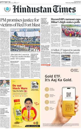 Cover of Hindustan Times (East UP)