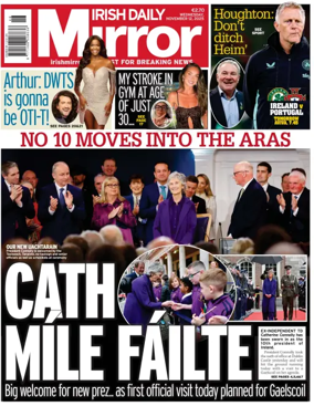 Cover of Irish Daily Mirror