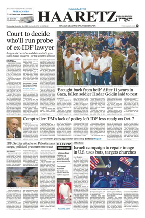 Cover of Haaretz english edition