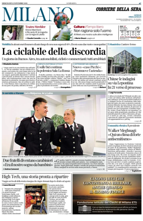 Cover of Corriere della Sera (Milano)