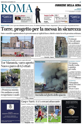 Cover of Corriere della Sera (Roma)