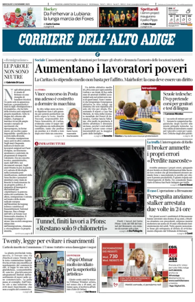 Cover of Corriere dell'Alto Adige