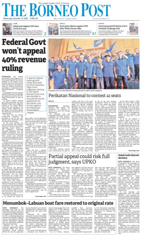 Cover of The Borneo Post (Sabah)