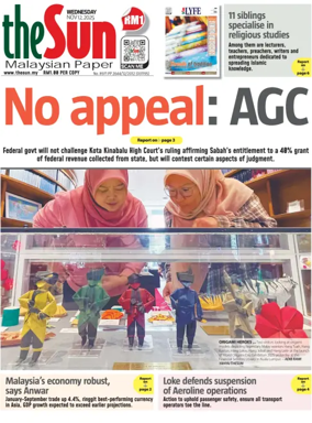 Cover of The Sun (Malaysia)