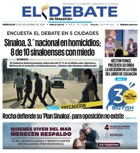 Cover of El Debate de Mazatlan
