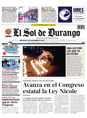 Cover of El Sol de Durango