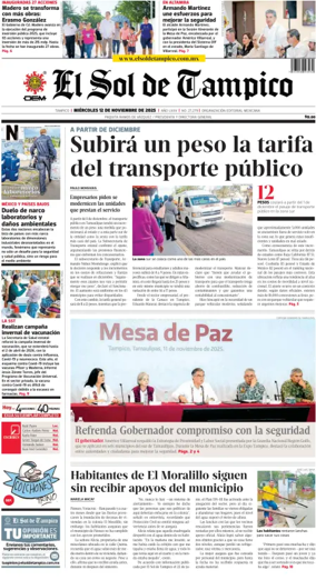 Cover of El Sol de Tampico