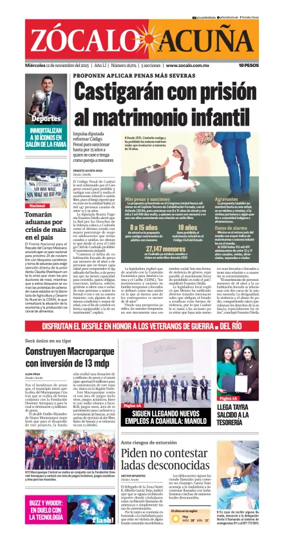 Cover of Zócalo Acuña