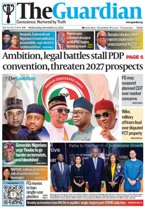 Cover of The Guardian Nigeria