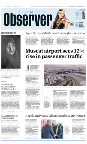Cover of Oman Daily Observer
