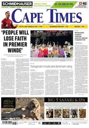Cover of Cape Times