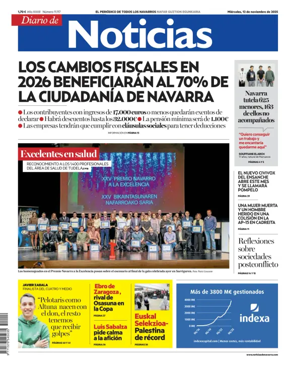 Cover of Diario de Noticias (Spain)