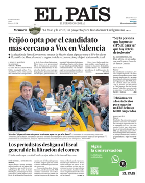 Cover of El País (Nacional)