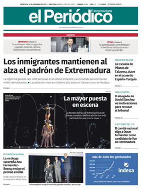 Cover of El Periódico Extremadura