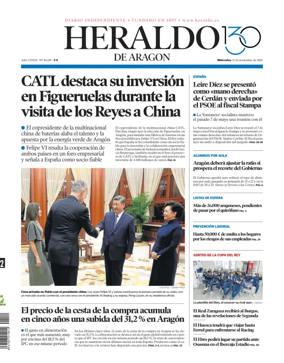 Cover of Heraldo de Aragón