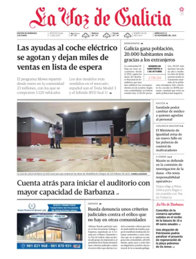 Cover of La Voz de Galicia (Barbanza)