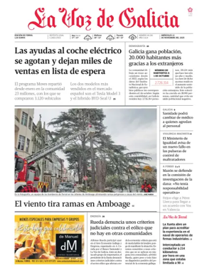 Cover of La Voz de Galicia (Ferrol)