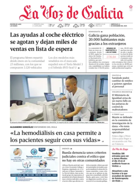 Cover of La Voz de Galicia (Lugo)