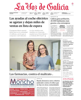 Cover of La Voz de Galicia (Pontevedra)