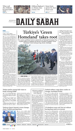 Cover of Daily Sabah (Turkey)