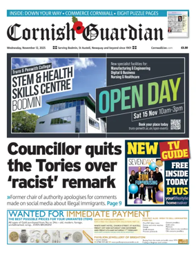 Cover of Cornish Guardian (Newquay & the North Coast)