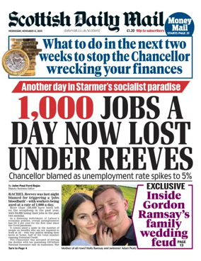 Cover of Scottish Daily Mail