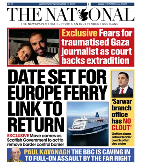 Cover of The National (Scotland)