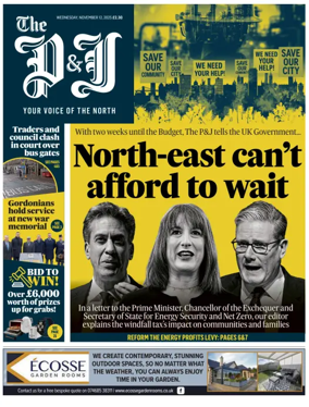 Cover of The Press and Journal (Aberdeenshire)