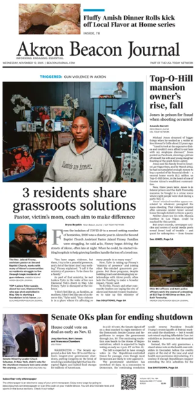 Cover of Akron Beacon Journal