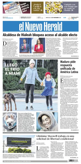 Cover of El Nuevo Herald