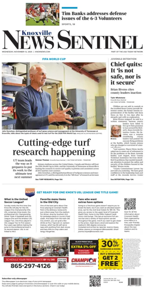 Cover of Knoxville News Sentinel