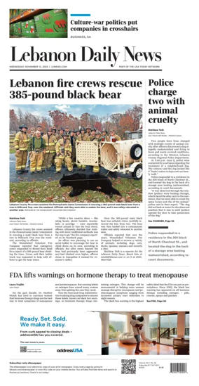 Cover of Lebanon Daily News