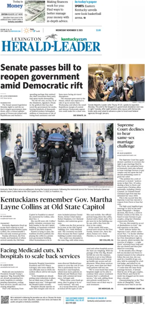 Cover of Lexington Herald-Leader