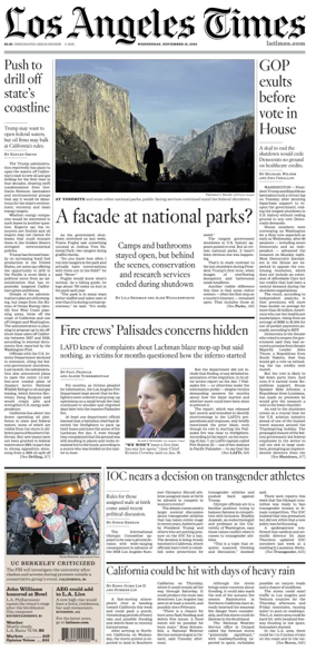 Cover of Los Angeles Times