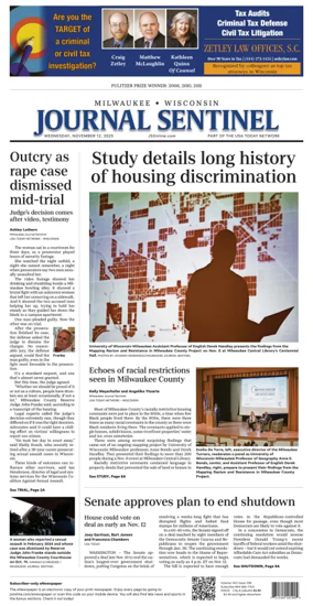 Cover of Milwaukee Journal Sentinel