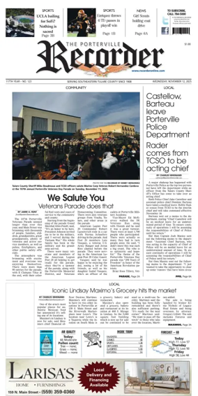 Cover of Porterville Recorder