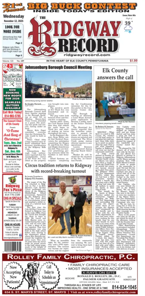 Cover of Ridgway Record