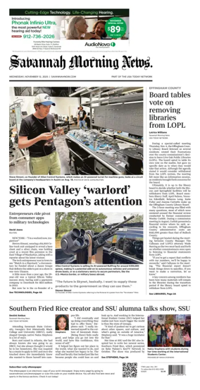 Cover of Savannah Morning News