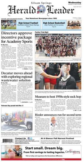 Cover of Siloam Springs Herald Leader