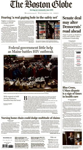 Cover of The Boston Globe