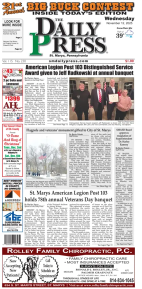 Cover of The Daily Press