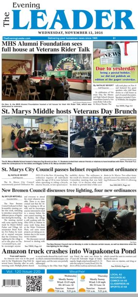 Cover of The Evening Leader