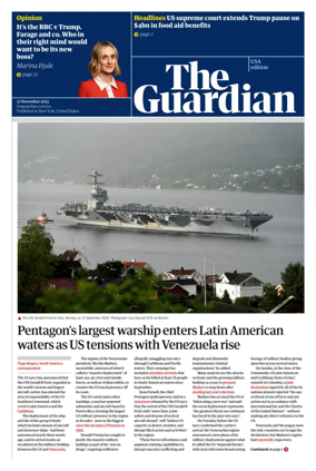Cover of The Guardian (USA)