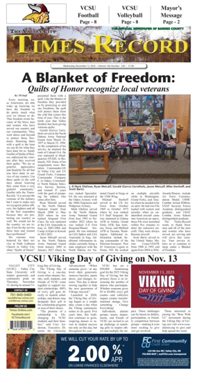 Cover of Valley City Times-Record