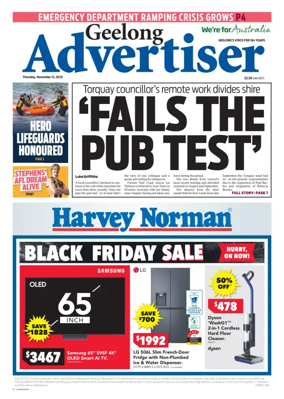 Cover of Geelong Advertiser