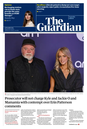 Cover of The Guardian Australia