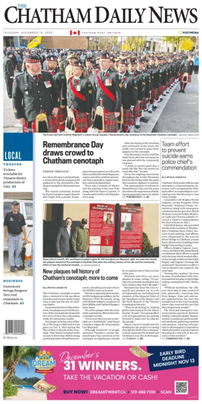 Cover of The Chatham Daily News