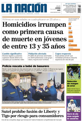 Cover of La Nacion (Costa Rica)